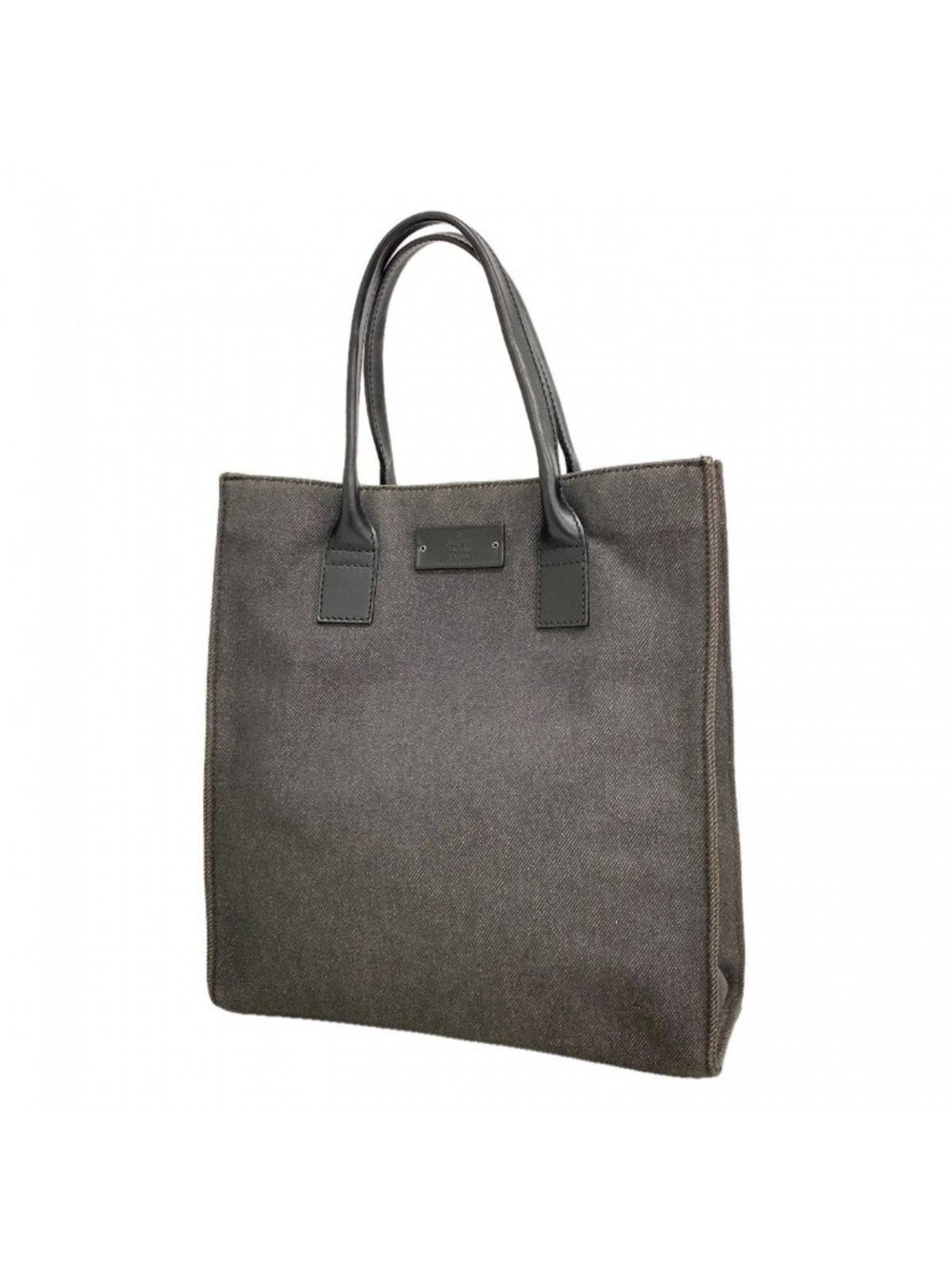 Gucci Tote Denim Black Silver